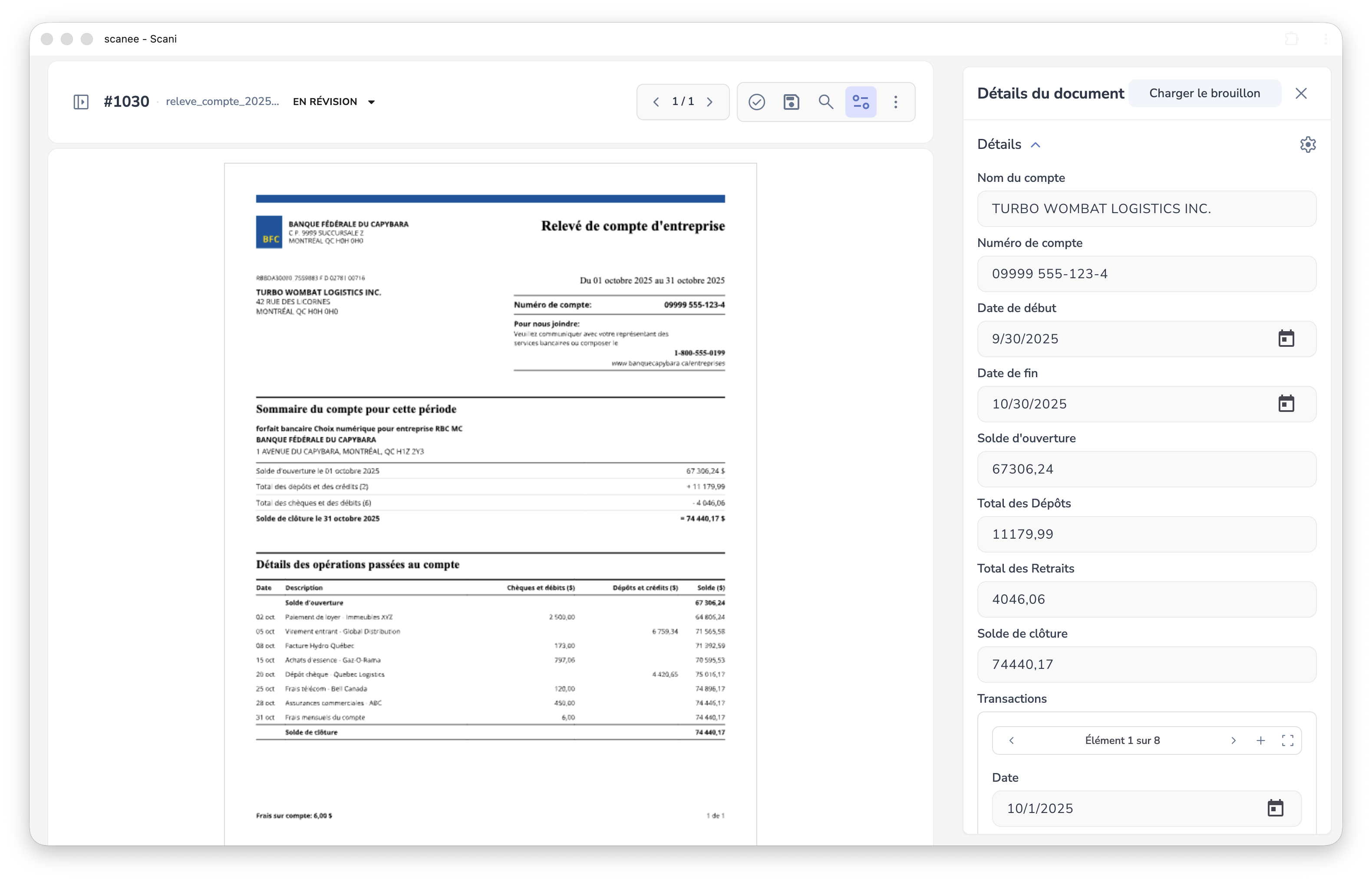 Scanee — Side-by-side invoice verification with AI-extracted data
